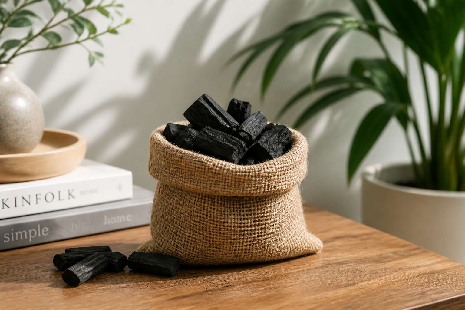 activated charcoal to absorb smells